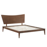 Astra Walnut Wood King Platform Bed - Ornate Home