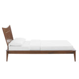 Astra Walnut Wood King Platform Bed - Ornate Home