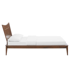 Astra Walnut Wood King Platform Bed - Ornate Home