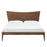Astra Walnut Wood King Platform Bed - Ornate Home