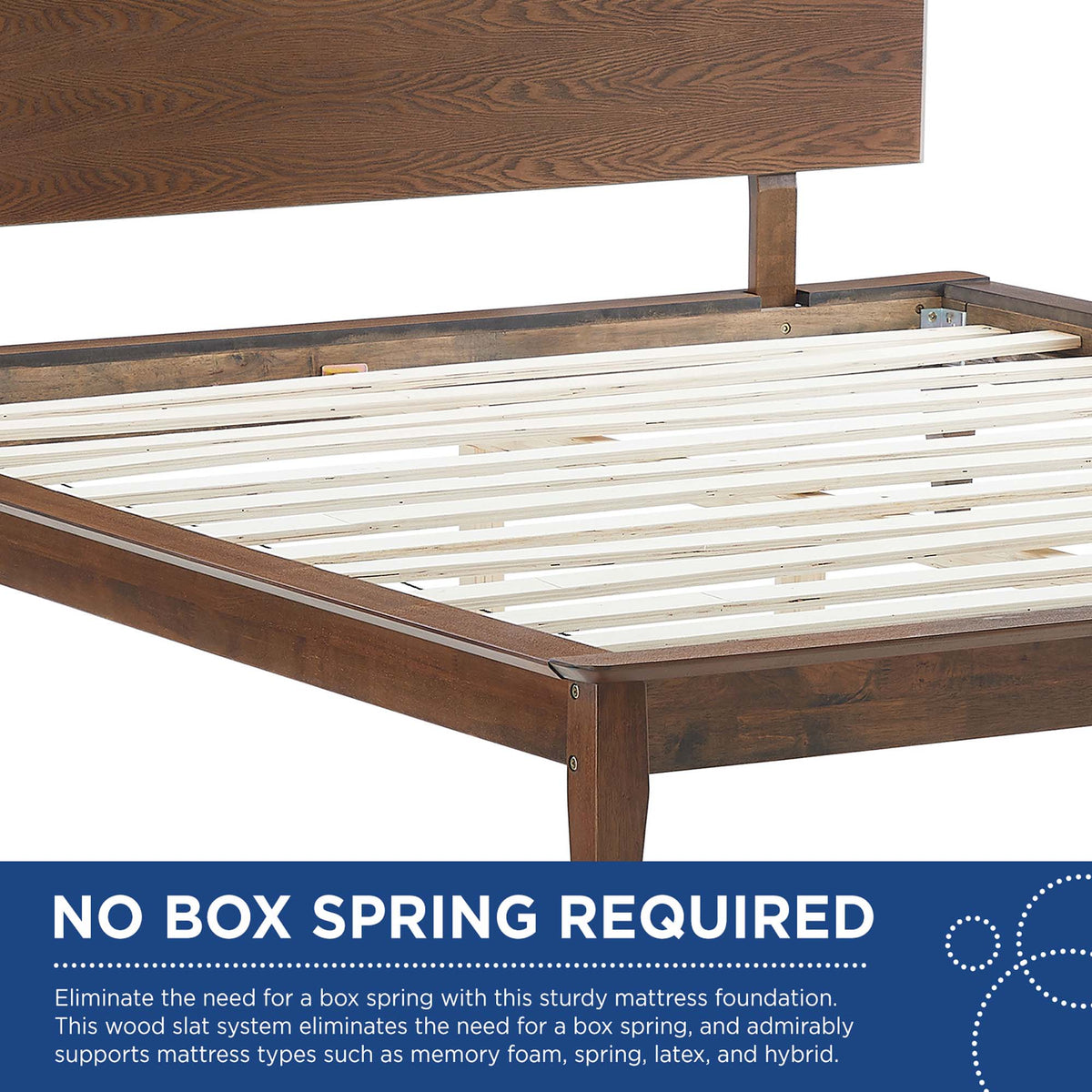 Astra Walnut Wood King Platform Bed - Ornate Home