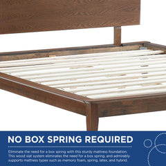 Astra Walnut Wood King Platform Bed - Ornate Home