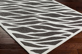 Astra Zebra Print Black Outdoor Rug - Clearance - Ornate Home