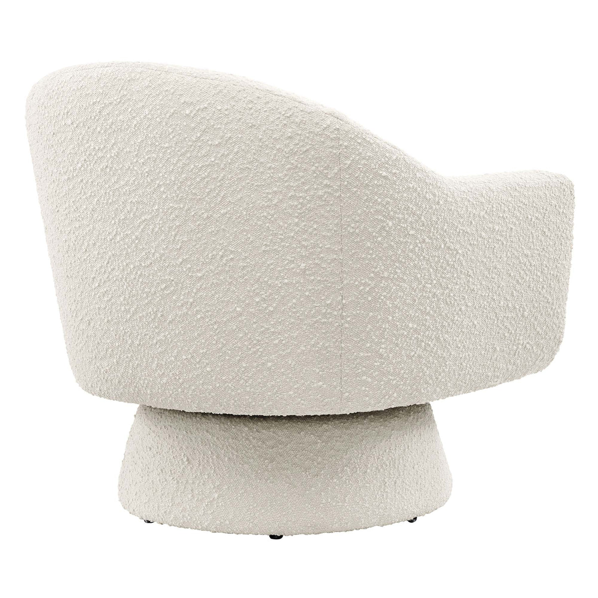 Astral Ivory Boucle Fabric Swivel Chair - Ornate Home