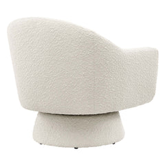 Astral Ivory Boucle Fabric Swivel Chair - Ornate Home