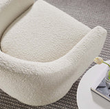 Astral Ivory Boucle Fabric Swivel Chair - Ornate Home