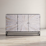 Astral Plains Reclaimed Grey 3 Door Accent Cabinet - Ornate Home