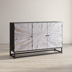 Astral Plains Reclaimed Grey 3 Door Accent Cabinet - Ornate Home