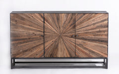 Astral Plains Reclaimed Natural 3 Door Accent Cabinet - Ornate Home