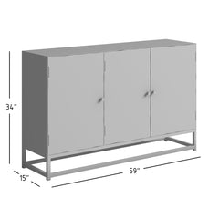 Astral Plains Reclaimed Natural 3 Door Accent Cabinet - Ornate Home
