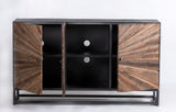 Astral Plains Reclaimed Natural 3 Door Accent Cabinet - Ornate Home