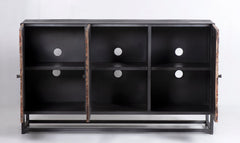 Astral Plains Reclaimed Natural 3 Door Accent Cabinet - Ornate Home