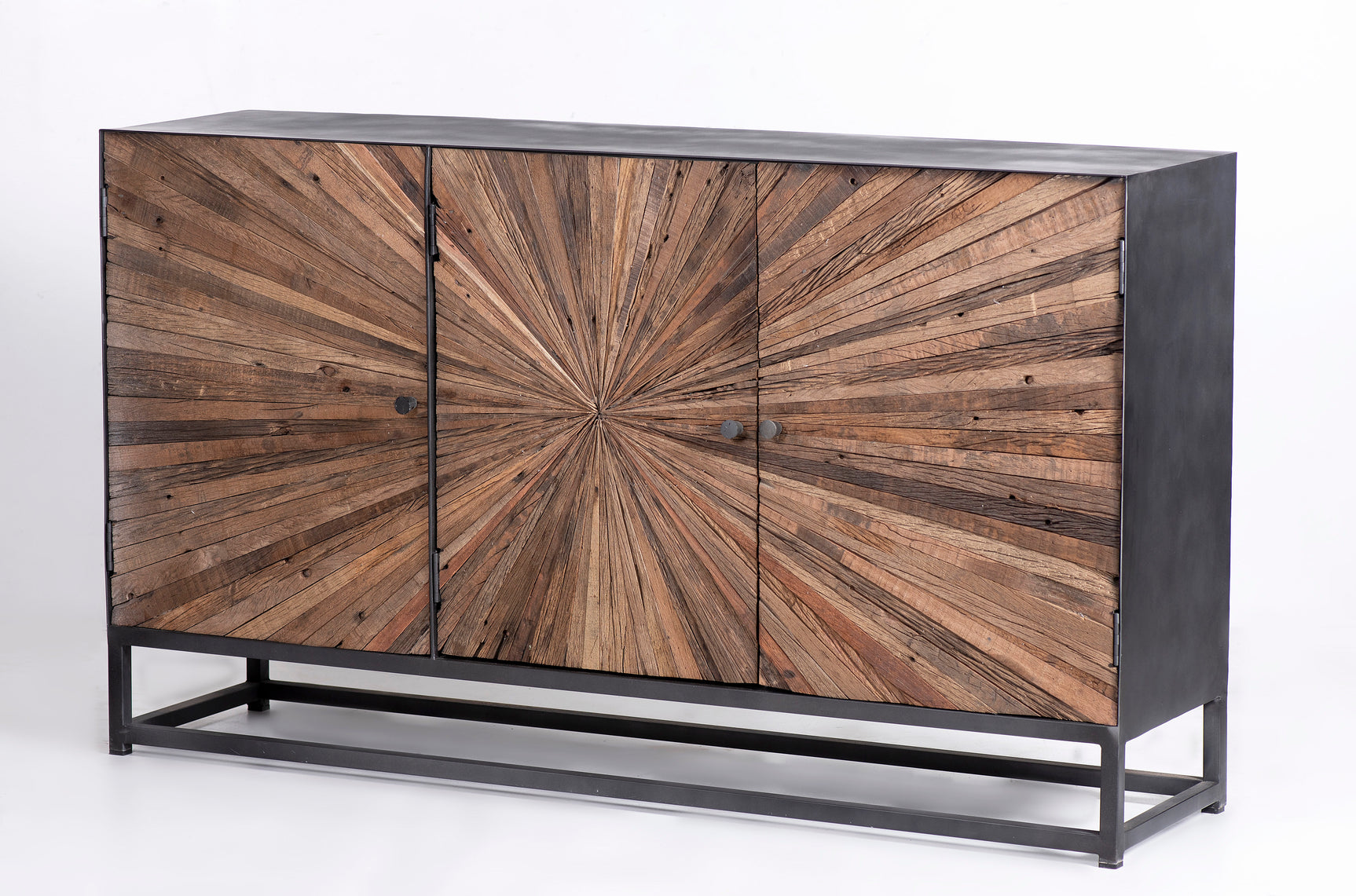 Astral Plains Reclaimed Natural 3 Door Accent Cabinet - Ornate Home