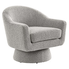 Astral Taupe Boucle Fabric Swivel Chair - Ornate Home
