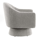 Astral Taupe Boucle Fabric Swivel Chair - Ornate Home