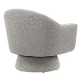 Astral Taupe Boucle Fabric Swivel Chair - Ornate Home