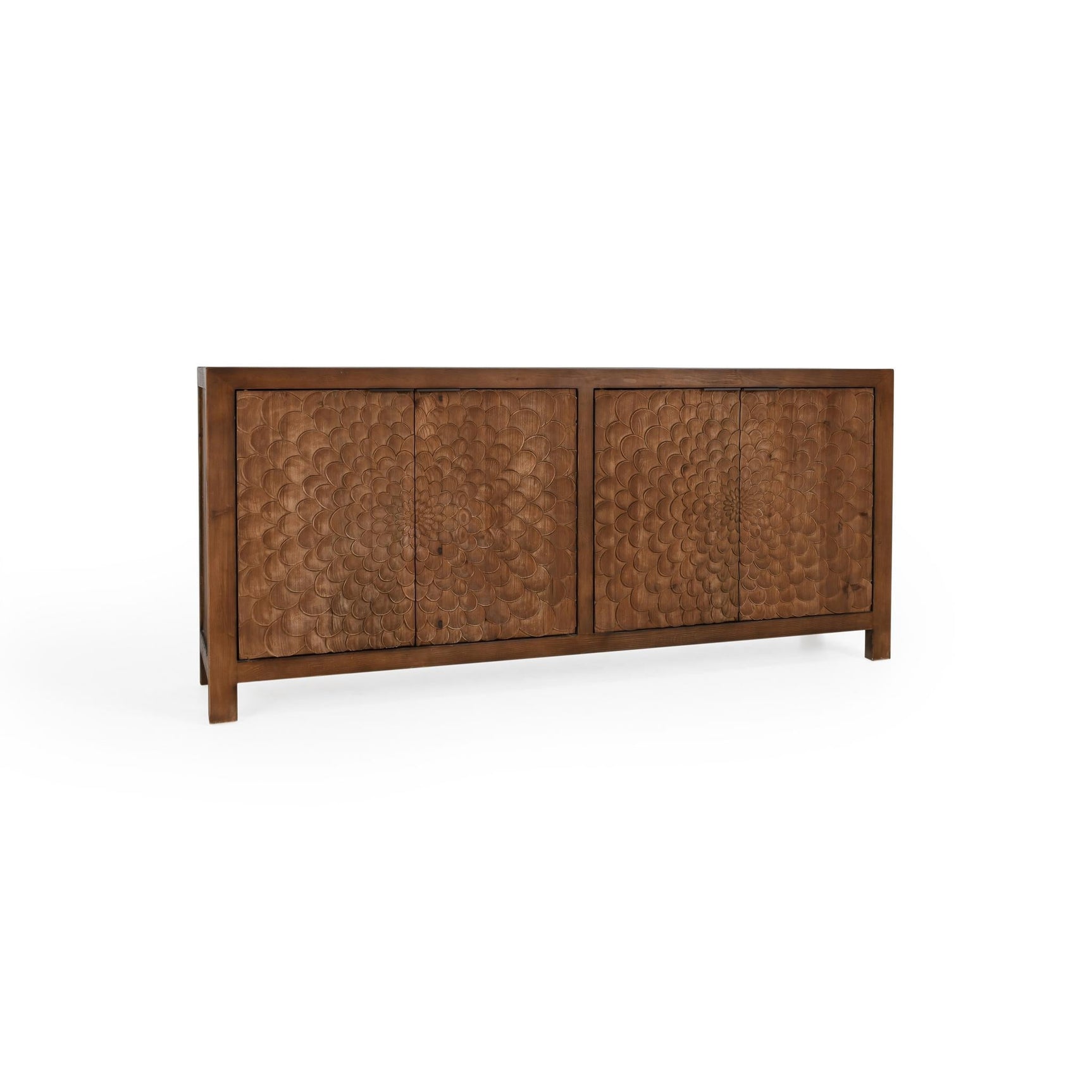 Astrid Brown 4 Door Buffet - Ornate Home