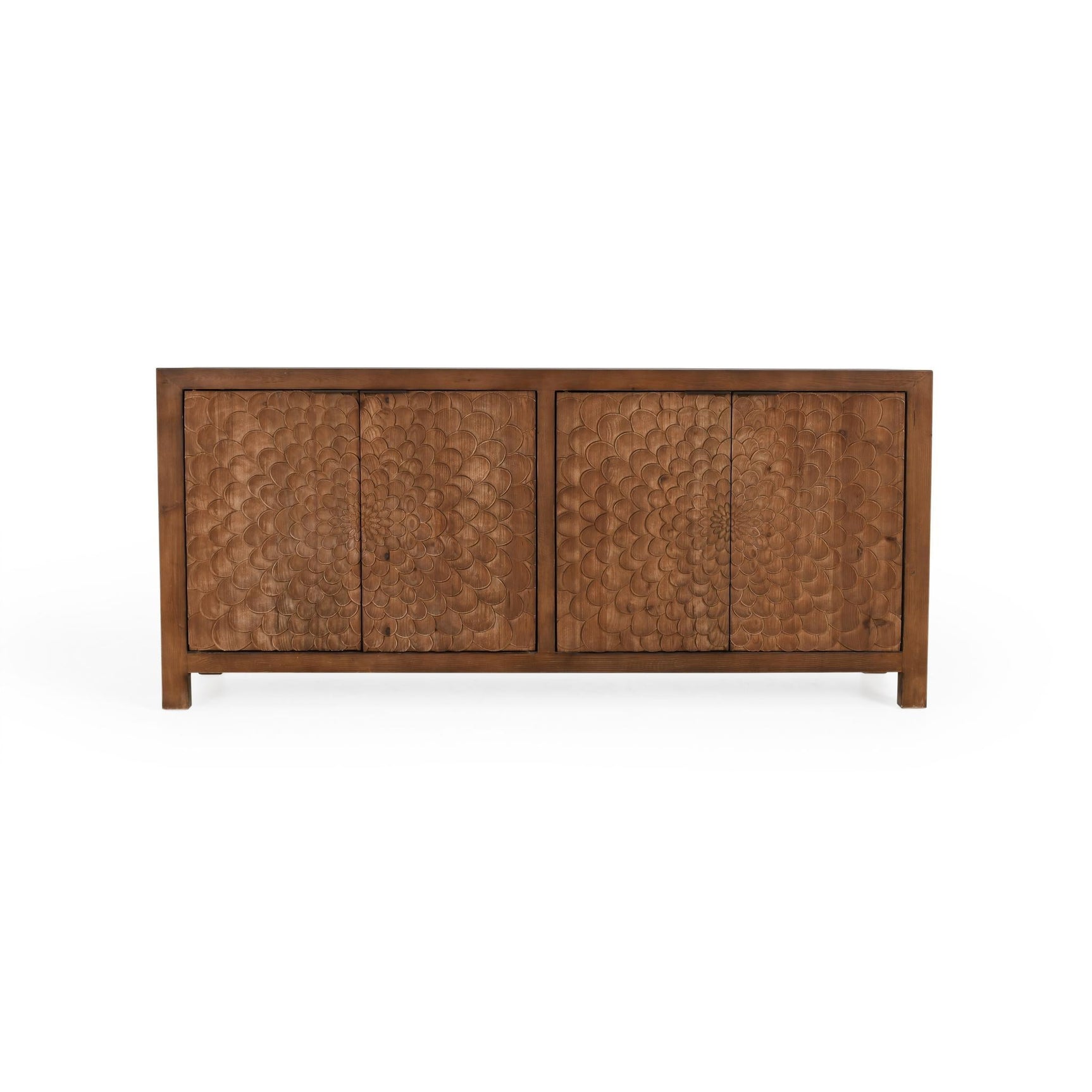 Astrid Brown 4 Door Buffet - Ornate Home