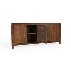 Astrid Brown 4 Door Buffet - Ornate Home