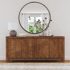 Astrid Brown 4 Door Buffet - Ornate Home