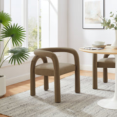 Astrid Camel Performance Velvet Dining Chair - Ornate Home