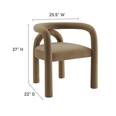 Astrid Camel Performance Velvet Dining Chair - Ornate Home