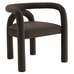 Astrid Cocoa Performance Velvet Dining Chair - Ornate Home