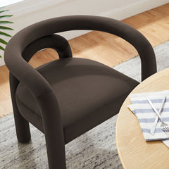 Astrid Cocoa Performance Velvet Dining Chair - Ornate Home