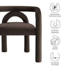 Astrid Cocoa Performance Velvet Dining Chair - Ornate Home