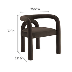Astrid Cocoa Performance Velvet Dining Chair - Ornate Home