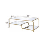 Astrid Gold & Mirror Coffee Table - Ornate Home