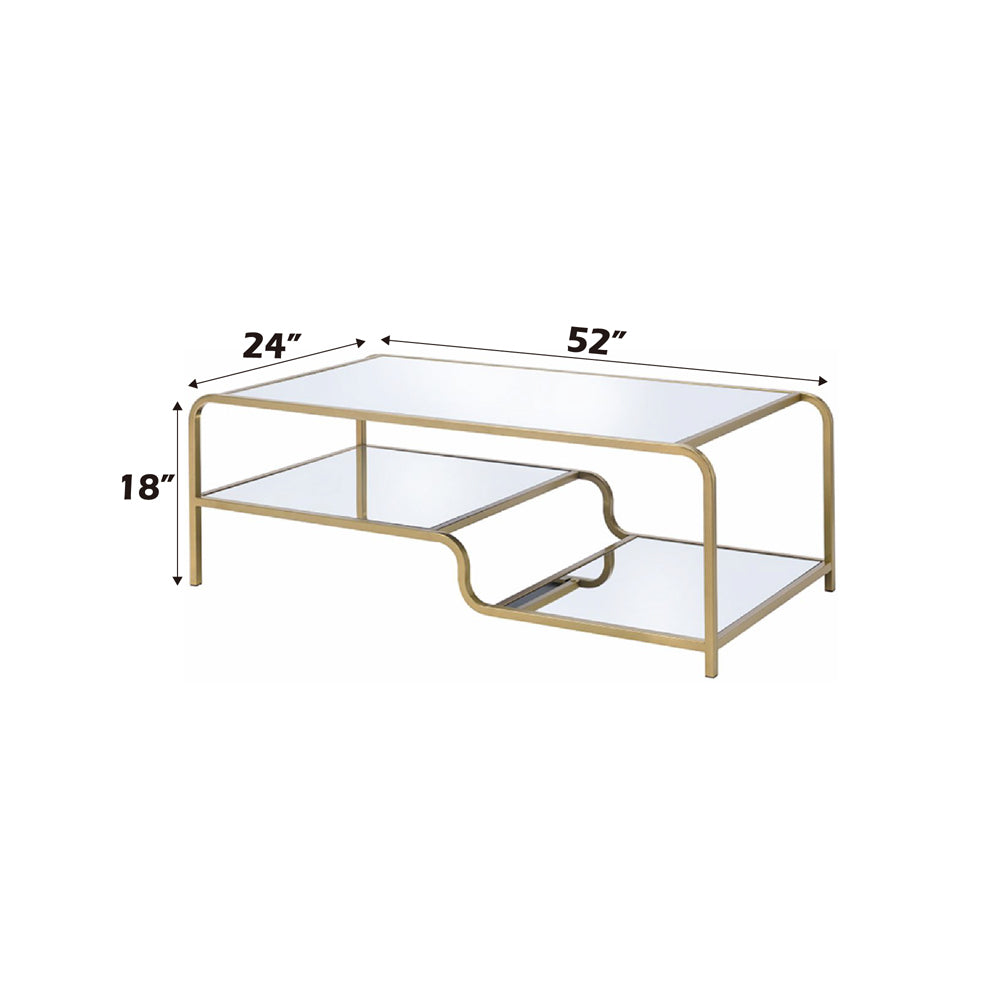 Astrid Gold & Mirror Coffee Table - Ornate Home