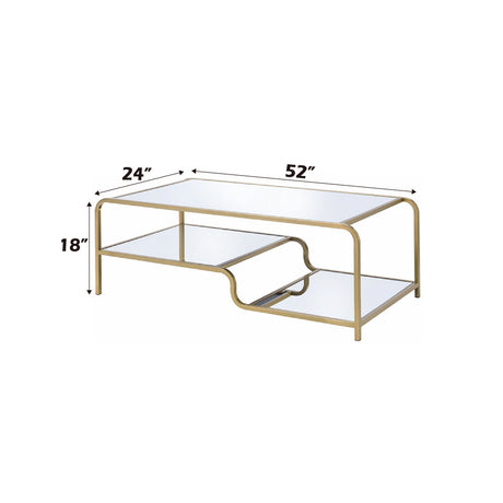 Astrid Gold & Mirror Coffee Table - Ornate Home