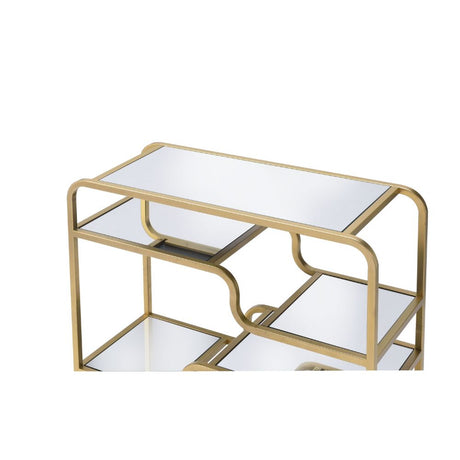 Astrid Gold & Mirror Sofa Table - Ornate Home