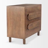 Astrid Medium Brown Solid Wood 3 Drawer Cabinet - Ornate Home