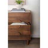 Astrid Medium Brown Solid Wood 3 Drawer Cabinet - Ornate Home