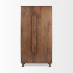 Astrid Medium Brown Solid Wood Armoire - Ornate Home