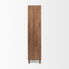 Astrid Medium Brown Solid Wood Armoire - Ornate Home