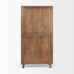 Astrid Medium Brown Solid Wood Armoire - Ornate Home