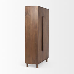 Astrid Medium Brown Solid Wood Armoire - Ornate Home