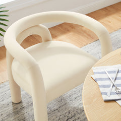 Astrid Porcelain Performance Velvet Dining Chair - Ornate Home