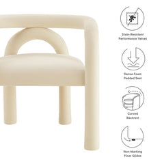 Astrid Porcelain Performance Velvet Dining Chair - Ornate Home