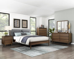 Astrid Walnut California King Platform Bed - Ornate Home