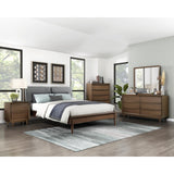 Astrid Walnut California King Platform Bed - Ornate Home