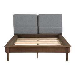 Astrid Walnut Eastern King Platform Bed - Ornate Home