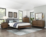 Astrid Walnut Eastern King Platform Bed - Ornate Home