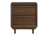 Astrid Walnut Nightstand - Ornate Home