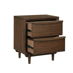 Astrid Walnut Nightstand - Ornate Home