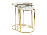 Astronomy Gold/White 3-Piece Nesting Tables - Ornate Home