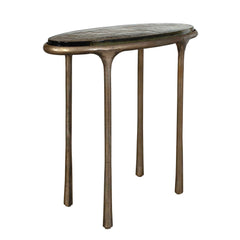 Ata Brass Oval Accent Table - Ornate Home